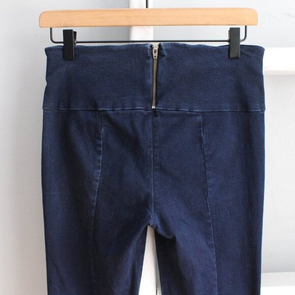 VERONICA BEARD Dark Indigo Blue Back-Zip Denim Leggings Skinny Pants Size 6 - Picture 4 of 6